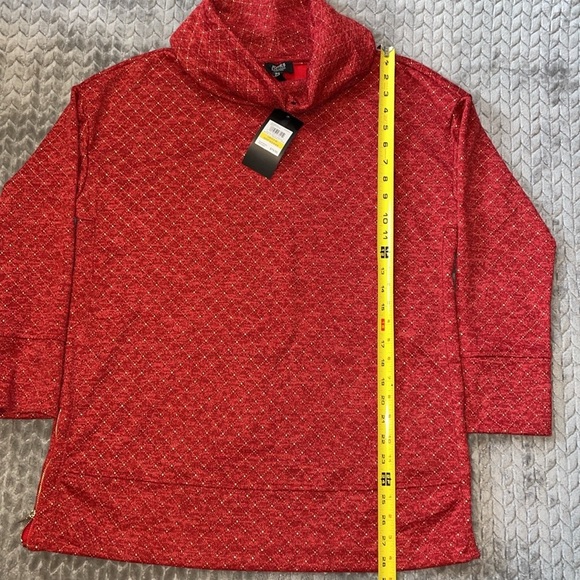 NWT Jones New York Cowl Neck Sweater with 2 Side Zippers.  Size Medium. - Picture 5 of 9